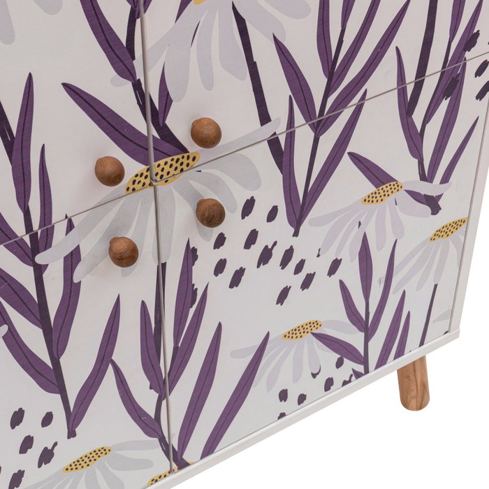 Hanah Home Multilüx Daisy Armario Multiusos Blanco y Azul Oscuro